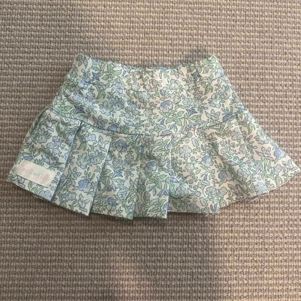 Cecil Lou Floral Pleated Skirt